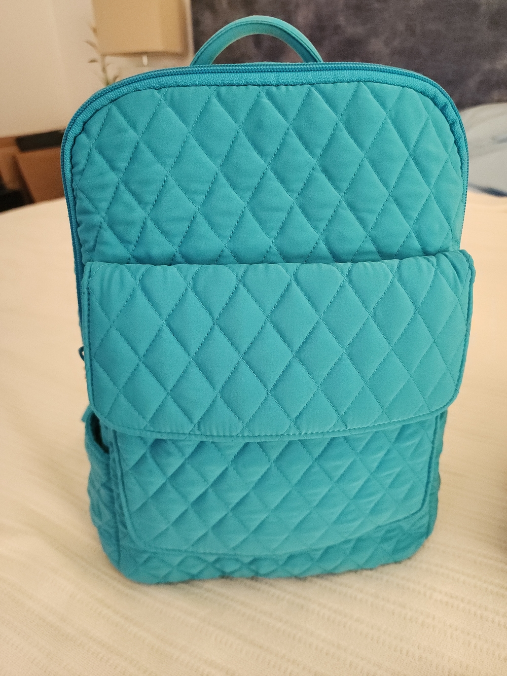 Vera Bradley Quilted Medium Teal Backpack